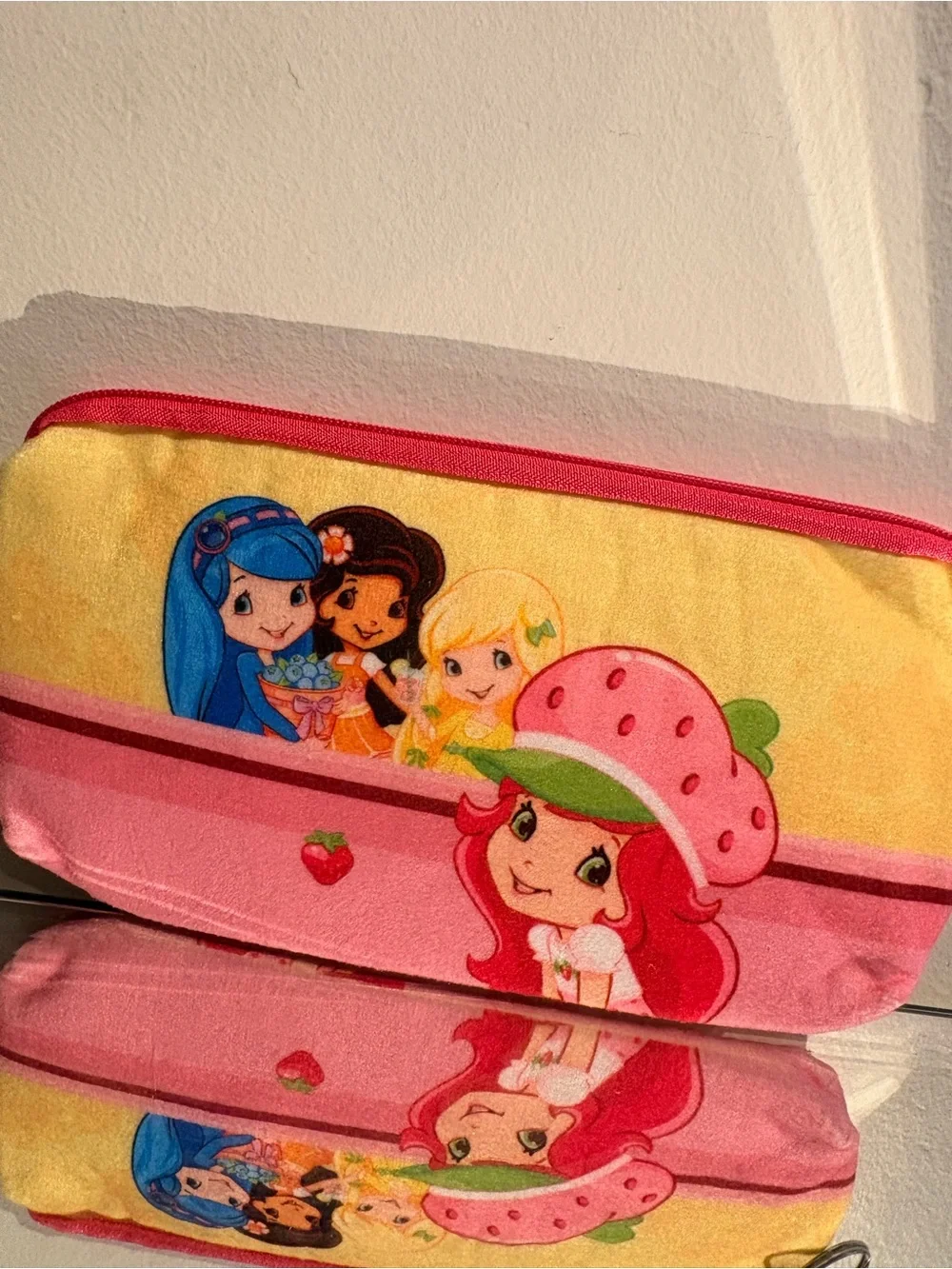 Strawberry shortcake and friends makeup or pencil case zip bag.